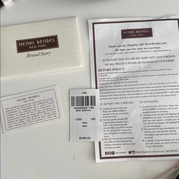 NEW Henri Bendel Noho Pebbled Briefcase - Picture 4 of 11